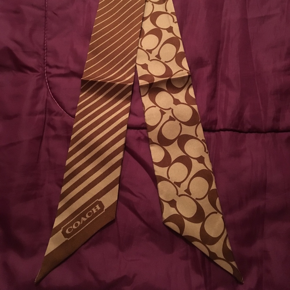 NWT - Coach pony scarf - khaki striped